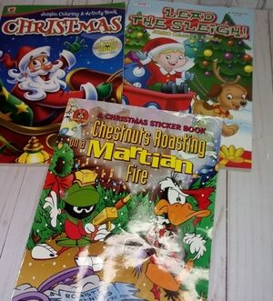 3pk Christmas coloring book bundle set